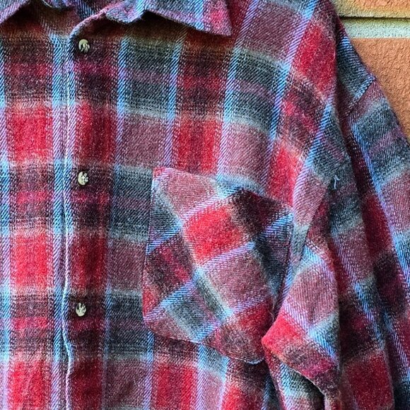 Vintage Windriver Men's Red Plaid Casual Button Down Shirt - Picture 7 of 7